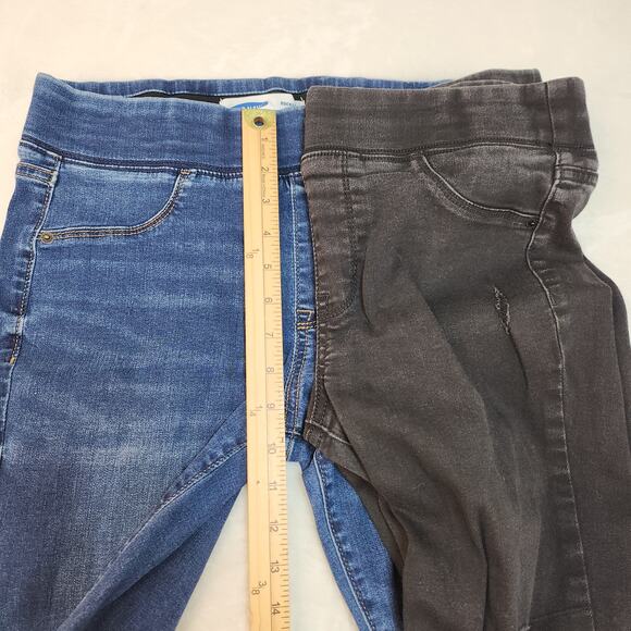 Old Navy Rockstar Jeggings Womens 8 2 Pairs Blue Black Ripped Destroyed Stretch - Picture 8 of 13